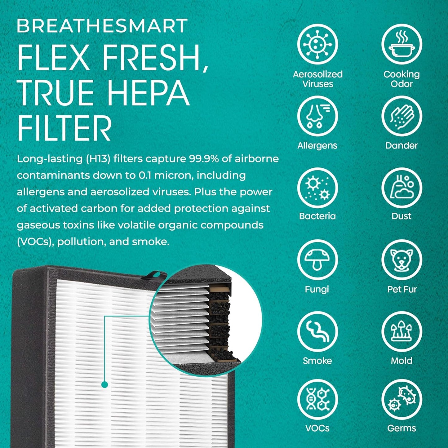 Air Purifier Breathesmart Flex HEPA with Fresh Filter + Carbon
