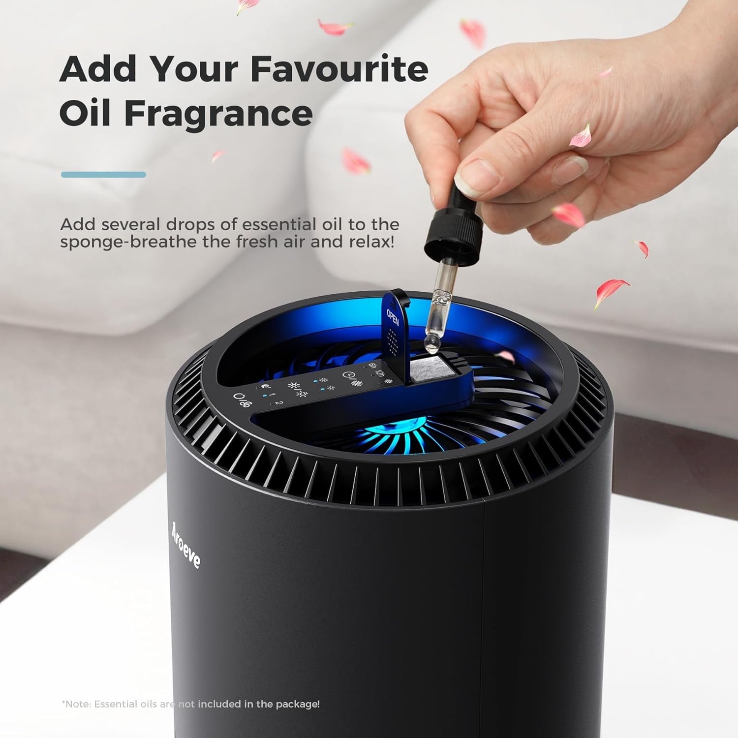 Home Air Purifier for Smoke Pollen Dander Pet Hair Bedroom